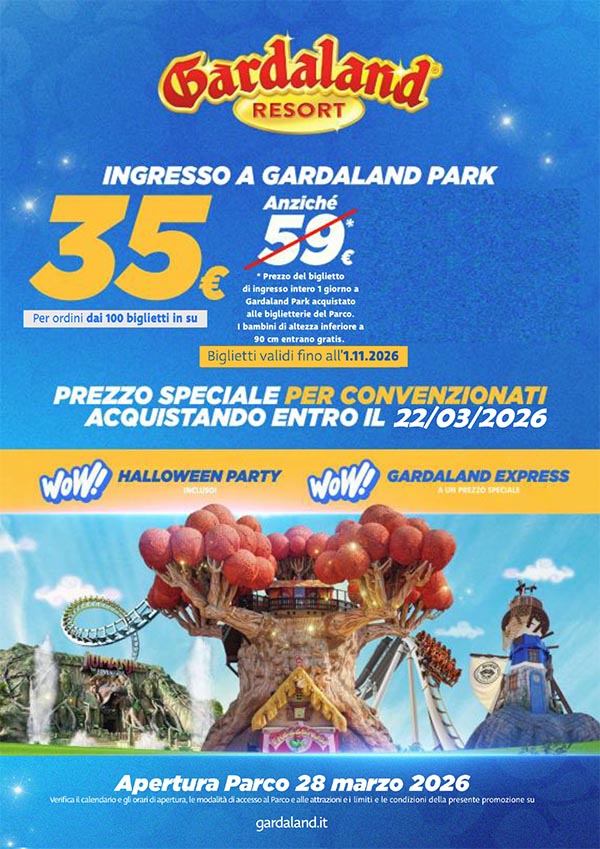 Volantino Gardaland 2026
